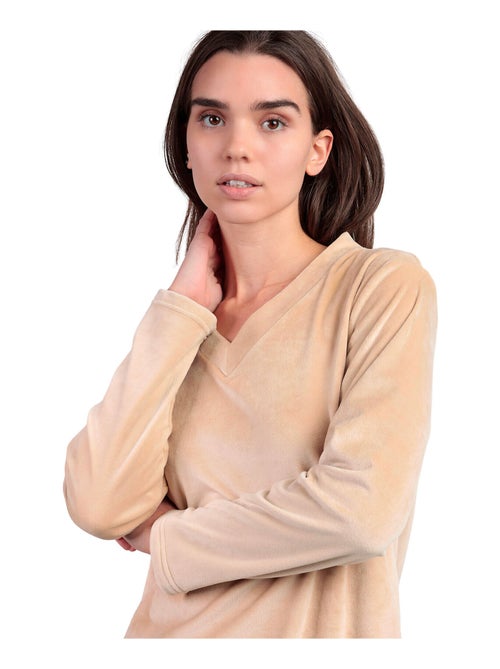 Pyjama pantalon top col v oriental - Kiabi Pyjama pantalon top col v oriental - Kiabi