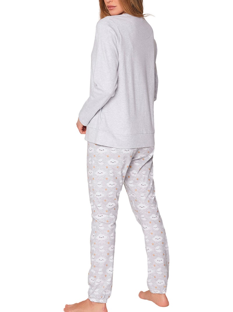 Pyjama pantalon top dreaming wonderful Gris - Kiabi