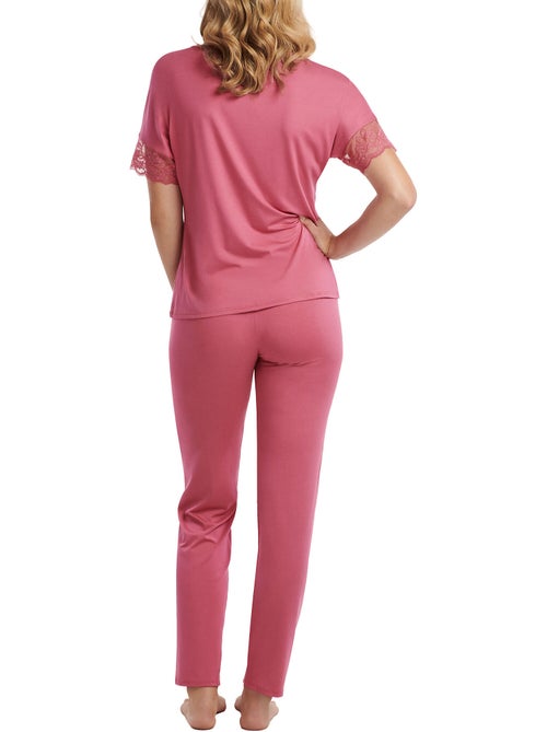 Pyjama pantalon top manches courtes juliette - Kiabi