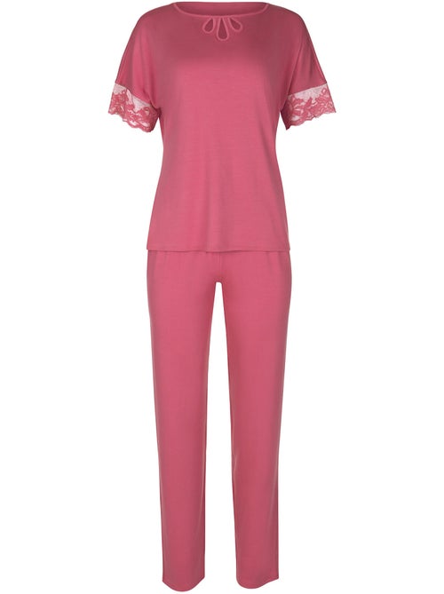 Pyjama pantalon top manches courtes juliette - Kiabi