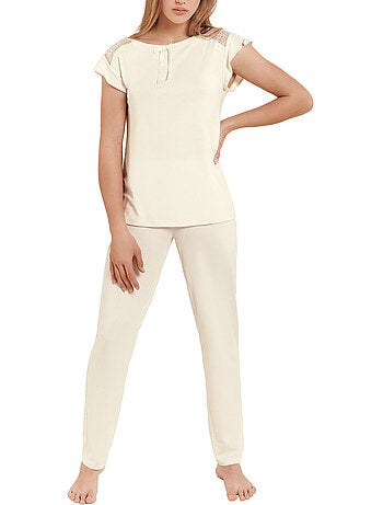 Pyjama pantalon top manches courtes tenue d'intérieur harvest