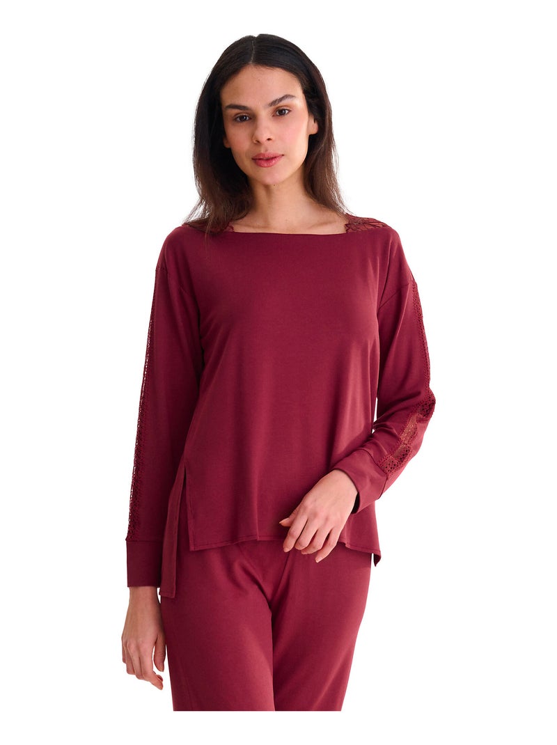 Pyjama pantalon top manches longues adventure Bordeaux - Kiabi
