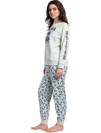 Pyjama pantalon top manches longues aloha stitch disney