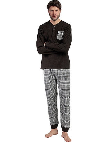 Pyjama pantalon top manches longues americano