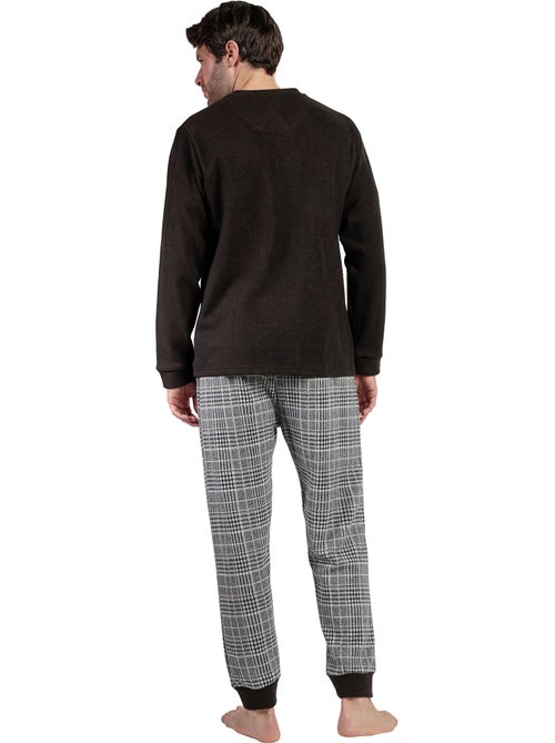 Pyjama pantalon top manches longues americano - Kiabi