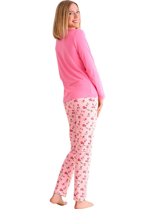 Pyjama pantalon top manches longues bloomy - Kiabi Pyjama pantalon top manches longues bloomy - Kiabi