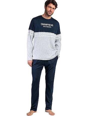 Pyjama pantalon top manches longues champions