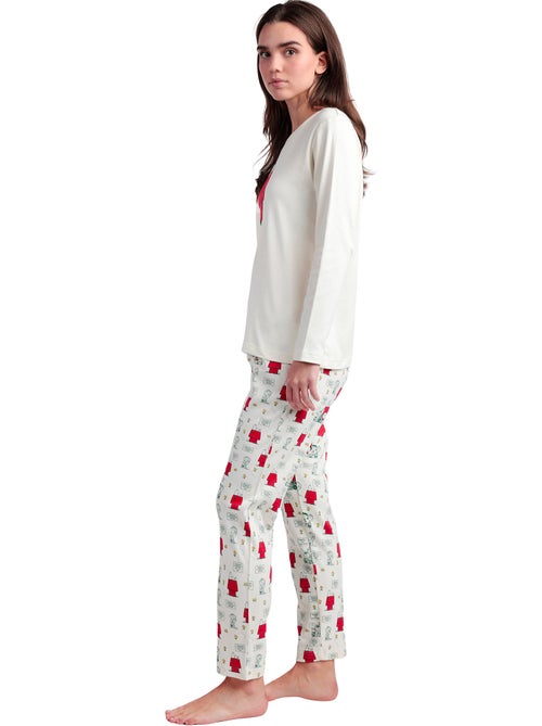 Pyjama pantalon top manches longues classic peanuts - Kiabi Pyjama pantalon top manches longues classic peanuts - Kiabi