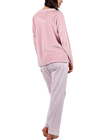 Pyjama pantalon top manches longues comfort home