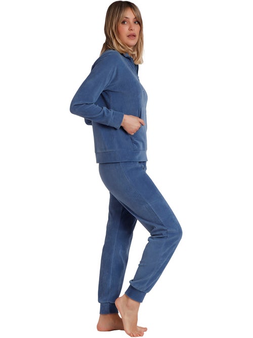 Pyjama pantalon top manches longues corduroy - Kiabi