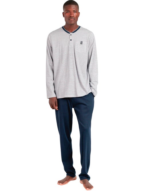 Pyjama pantalon top manches longues espiga - Kiabi Pyjama pantalon top manches longues espiga - Kiabi