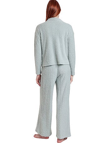 Pyjama pantalon top manches longues furry