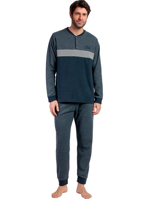 Pyjama pantalon top manches longues grigio - Kiabi Pyjama pantalon top manches longues grigio - Kiabi