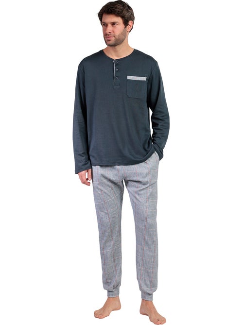 Pyjama pantalon top manches longues harris - Kiabi Pyjama pantalon top manches longues harris - Kiabi