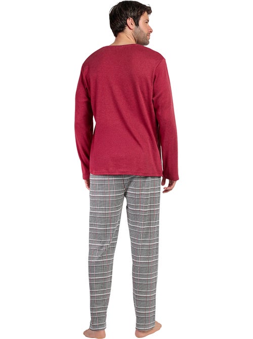 Pyjama pantalon top manches longues houndstooth - Kiabi Pyjama pantalon top manches longues houndstooth - Kiabi