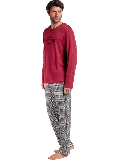 Pyjama pantalon top manches longues houndstooth - Kiabi Pyjama pantalon top manches longues houndstooth - Kiabi
