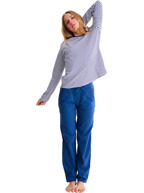 Pyjama pantalon top manches longues infinity - Kiabi Pyjama pantalon top manches longues infinity - Kiabi