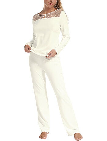 Pyjama pantalon top manches longues liv mariage