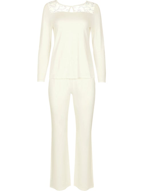 Pyjama pantalon top manches longues liv mariage - Kiabi