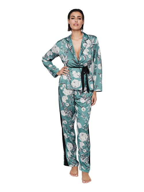 Pyjama pantalon top manches longues malitzia - Kiabi