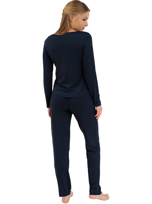 Pyjama pantalon top manches longues mirabelle - Kiabi
