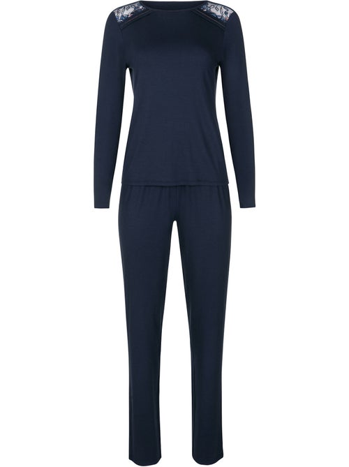 Pyjama pantalon top manches longues mirabelle - Kiabi