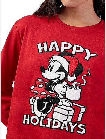 Pyjama pantalon top manches longues mouse holidays disney