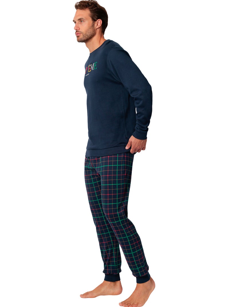 Pyjama pantalon top manches longues nap time disney Bleu marine - Kiabi