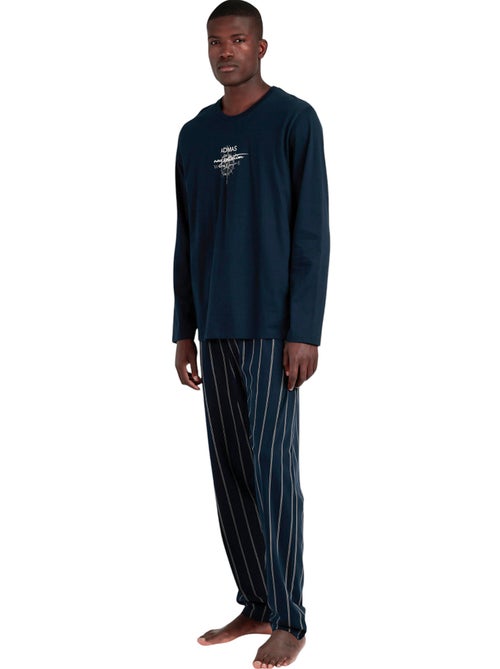 Pyjama pantalon top manches longues navy collection - Kiabi Pyjama pantalon top manches longues navy collection - Kiabi