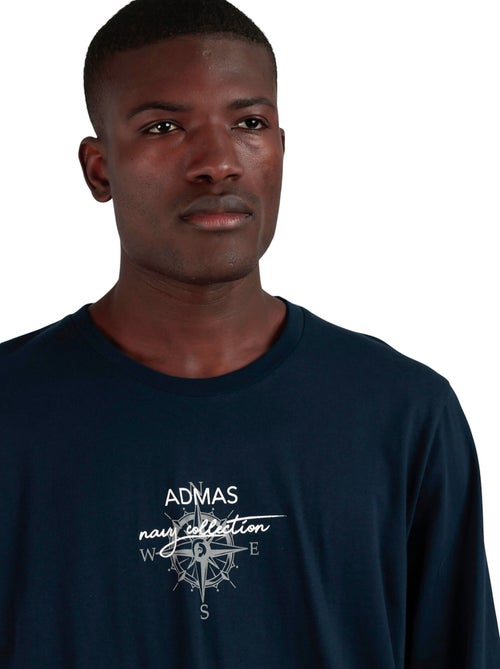 Pyjama pantalon top manches longues navy collection - Kiabi Pyjama pantalon top manches longues navy collection - Kiabi