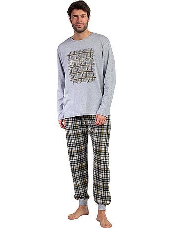 Pyjama pantalon top manches longues never give up