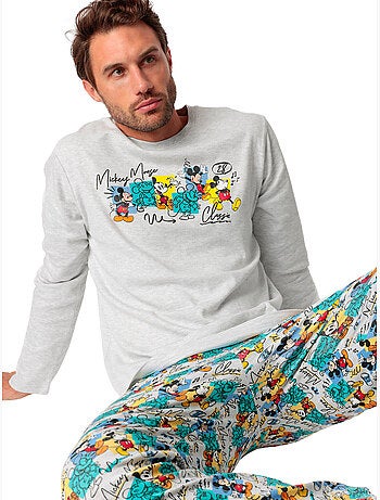 Pyjama pantalon top manches longues original mickey disney