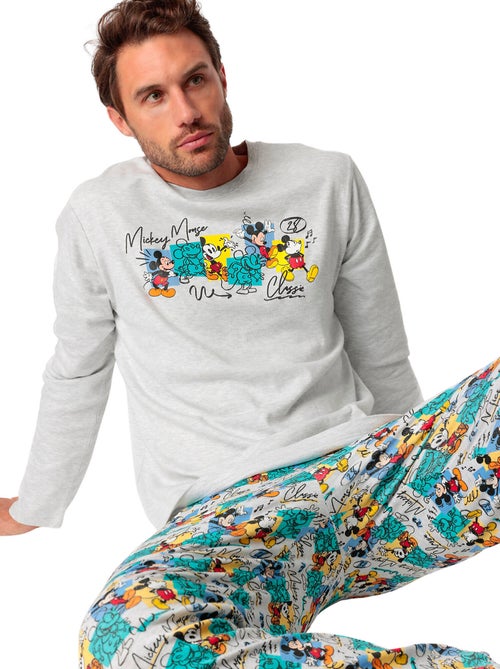Pyjama pantalon top manches longues original mickey disney - Kiabi Pyjama pantalon top manches longues original mickey disney - Kiabi
