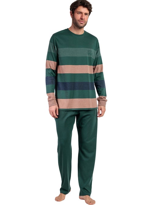 Pyjama pantalon top manches longues rayas wild spirit - Kiabi