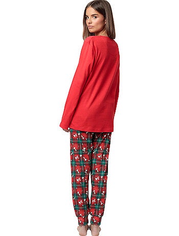 Pyjama pantalon top manches longues reindeer crossing peanuts