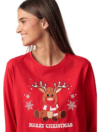 Pyjama pantalon top manches longues reindeer