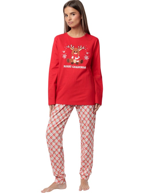 Pyjama pantalon top manches longues reindeer - Kiabi Pyjama pantalon top manches longues reindeer - Kiabi
