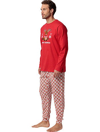 Pyjama pantalon top manches longues reindeer