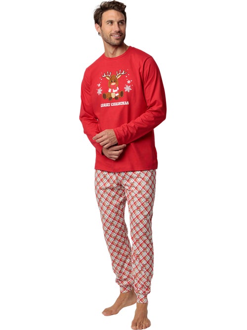 Pyjama pantalon top manches longues reindeer - Kiabi Pyjama pantalon top manches longues reindeer - Kiabi