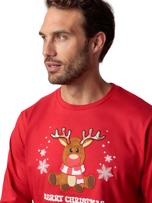 Pyjama pantalon top manches longues reindeer - Kiabi Pyjama pantalon top manches longues reindeer - Kiabi
