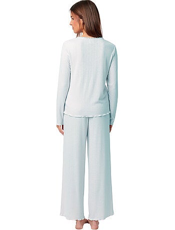 Pyjama pantalon top manches longues romantic