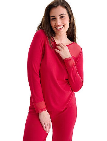Pyjama pantalon top manches longues roxanne