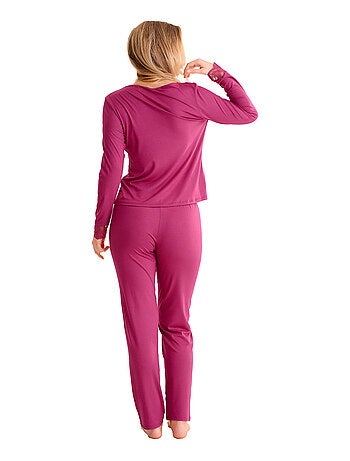 Pyjama pantalon top manches longues ruth