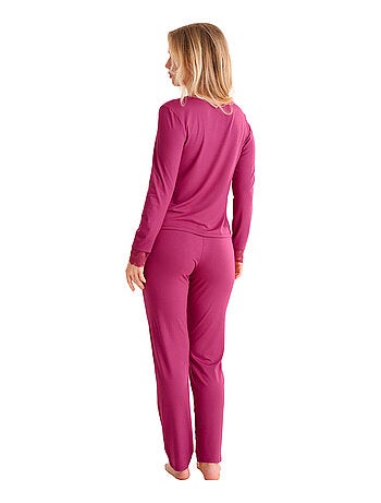 Pyjama pantalon top manches longues ruth