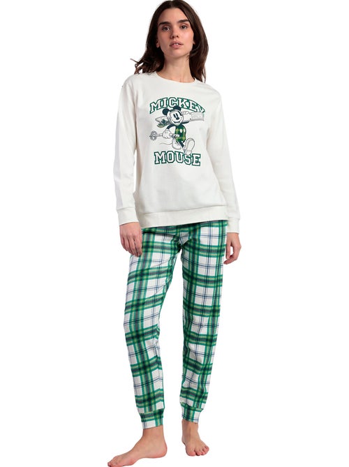 Pyjama pantalon top manches longues ski mouse disney - Kiabi