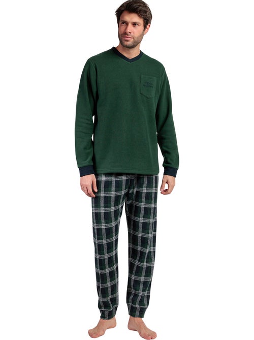 Pyjama pantalon top manches longues smeraldo - Kiabi Pyjama pantalon top manches longues smeraldo - Kiabi