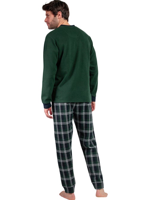 Pyjama pantalon top manches longues smeraldo - Kiabi Pyjama pantalon top manches longues smeraldo - Kiabi