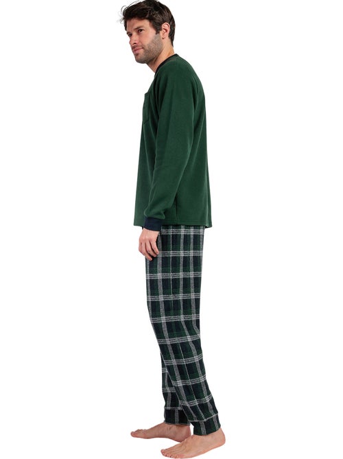Pyjama pantalon top manches longues smeraldo - Kiabi Pyjama pantalon top manches longues smeraldo - Kiabi
