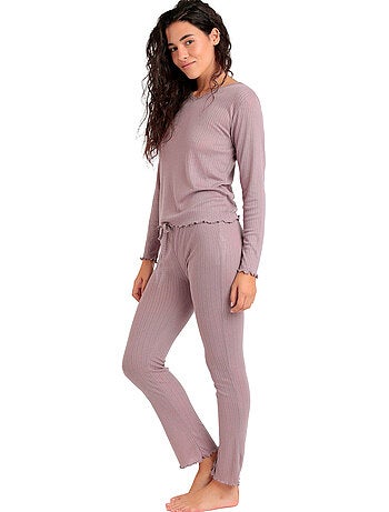 Pyjama pantalon top manches longues soft canale