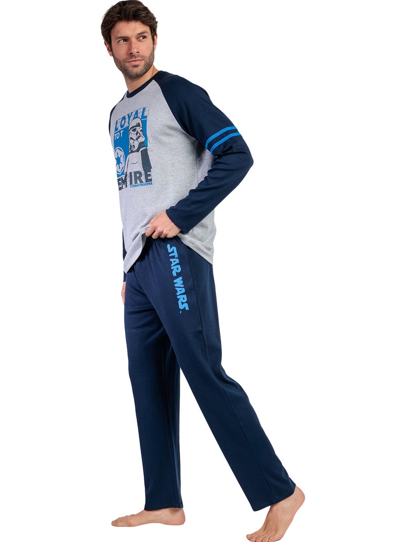 Pyjama pantalon top manches longues sport star wars Bleu marine - Kiabi